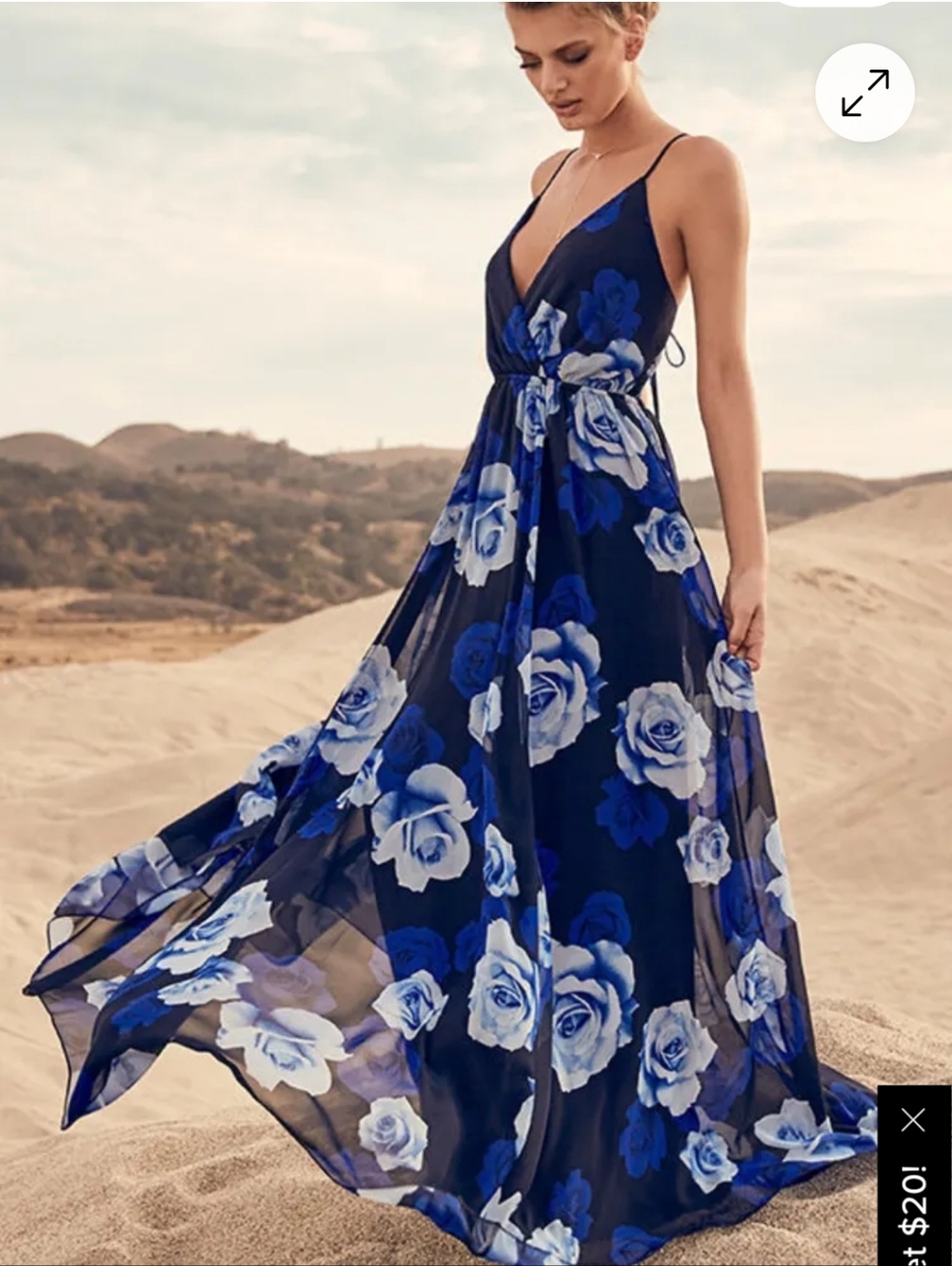 Lulus maxi dress size small